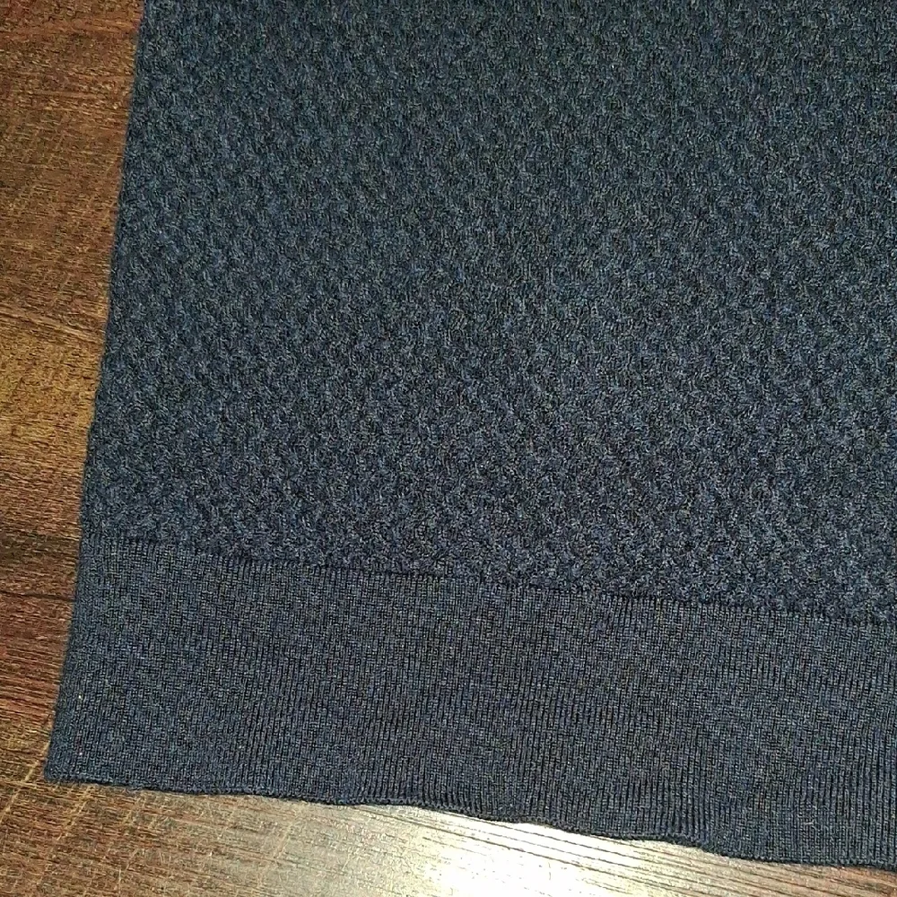 Bruno Magli Black/Merino Wool Sweater with Brown Label